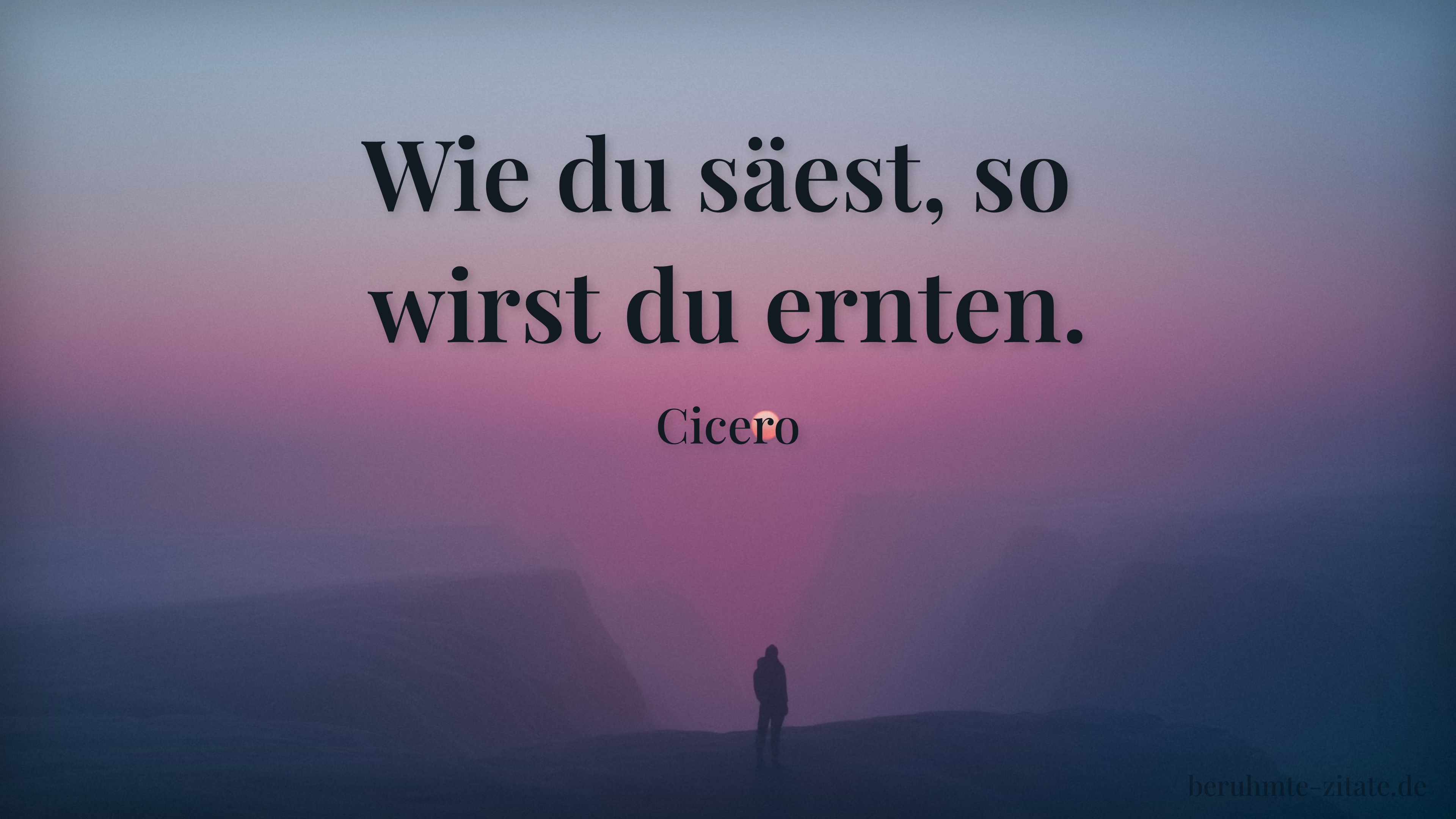 Cicero zitat: „Wie du säest, so wirst du ernten.“