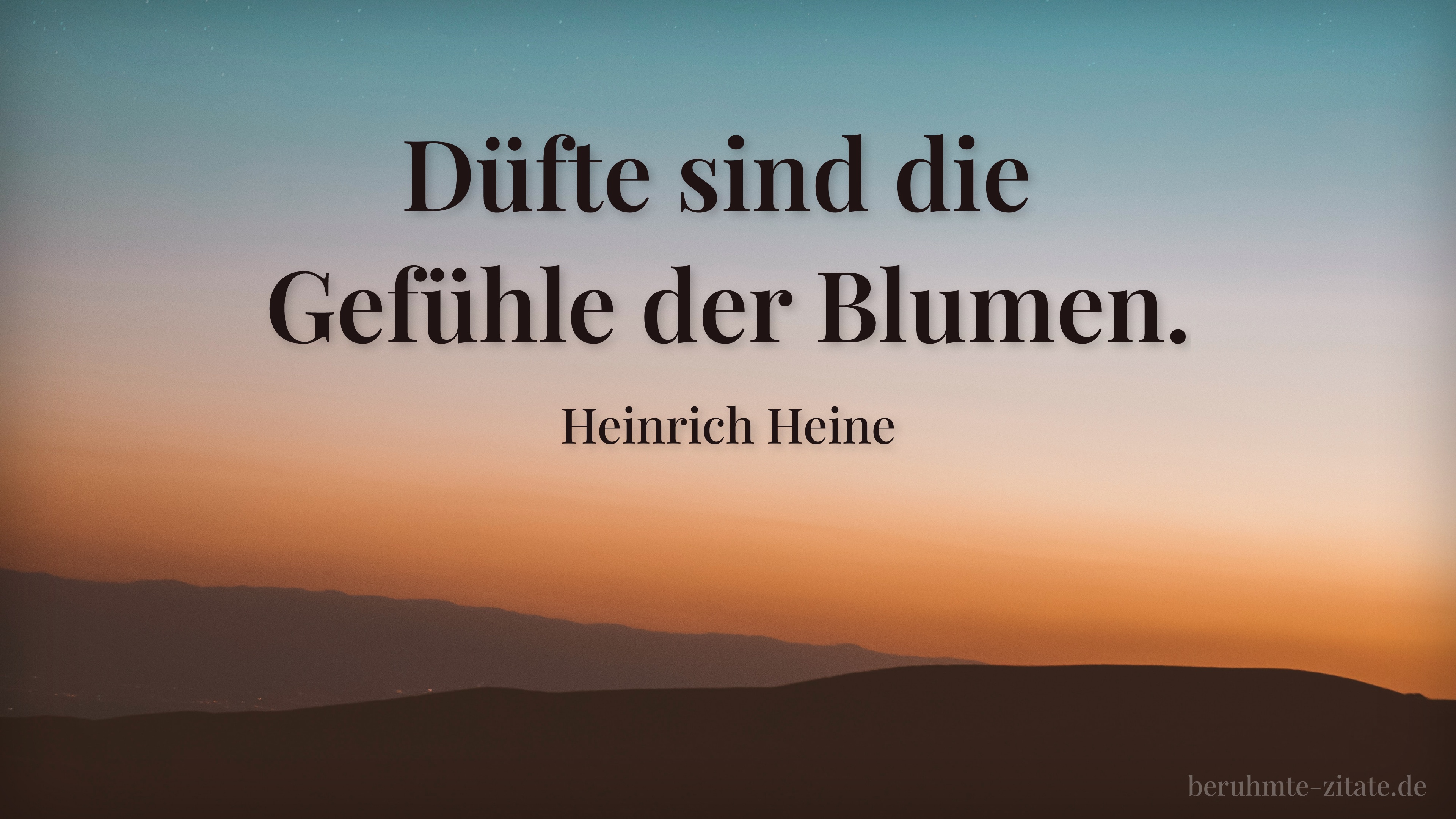 Heinrich Heine zitat: „Düfte sind die Gefühle der Blumen.“