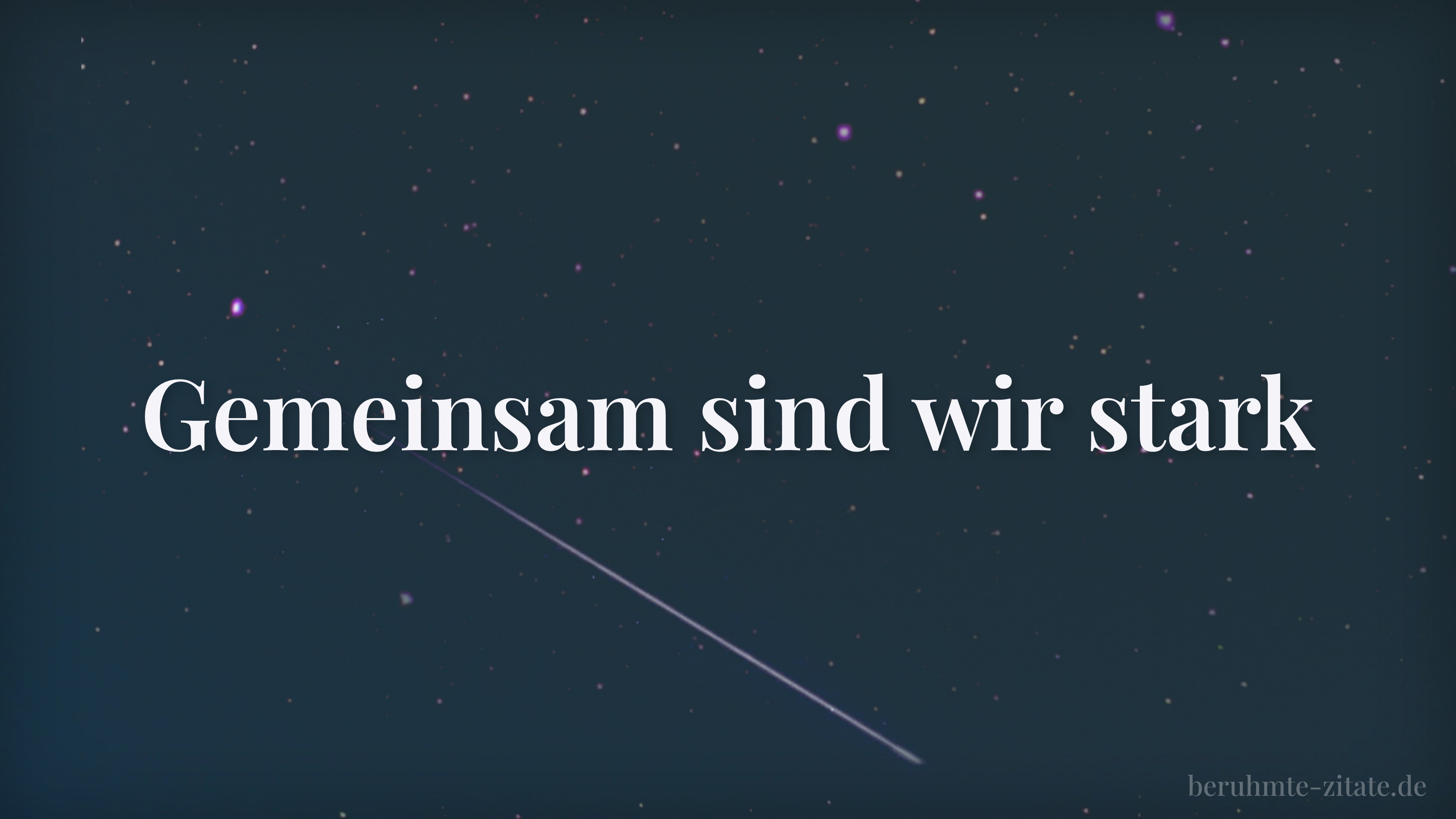 Zitat „Gemeinsam sind wir stark“