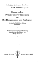 Das unwahre Prinzip unserer Erziehung