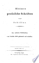 Kleinere prosaische Schriften