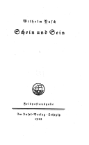 Schein und Sein