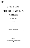 Childe Harold’s Pilgrimage