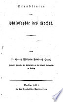 Grundlinien der Philosophie des Rechts