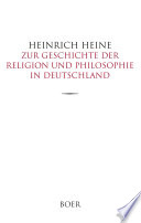 Zur Geschichte der Religion und Philosophie in Deutschland