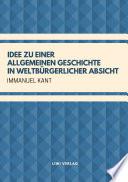 Idee zu einer allgemeinen Geschichte in weltbürgerlicher Absicht