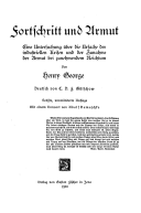 Fortschritt und Armut