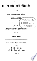 Gespräche mit Goethe