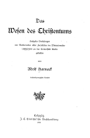 Das Wesen des Christentums