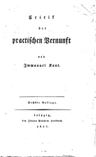 Kritik der praktischen Vernunft